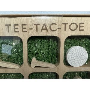 Golf Themed Wood Wooden Tic Tac Toe Game Eccolo Tiger Woods